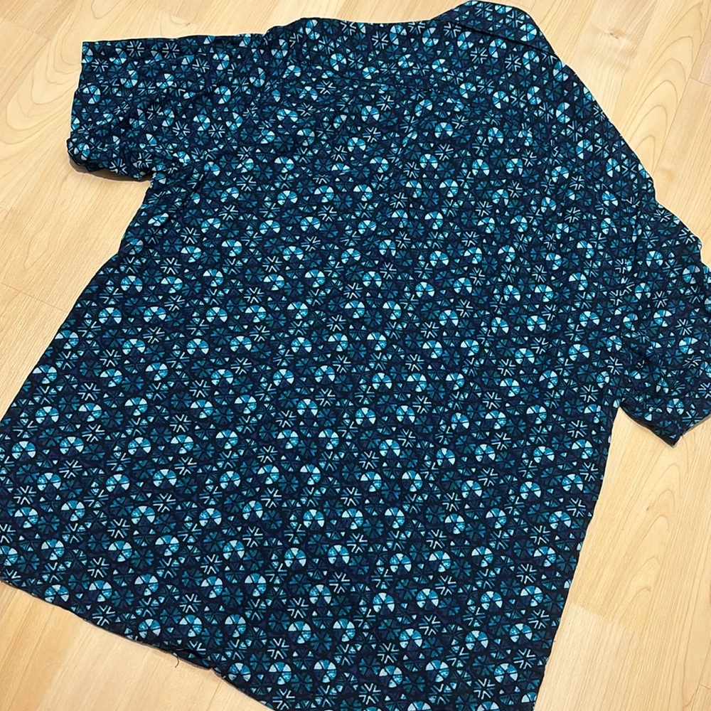 Blue Patterned Button Down - image 7
